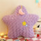 Uixxducc Kuschelkissen Kinder Sternkissen Mondkissen, Weiche Flauschige Stern Mond Kissen Zierkissen Sofakissen, Plüsch Dekokissen für Kinderzimmer Schlafzimmer Deko Geschenke für Kinder (Lila,Stern)