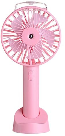 Amosfun Ventilateur De Poche Rechargeable Avec Brumisateur Mini Ventilateur Portable Usb Pour Extérieur Et Intérieur Rose