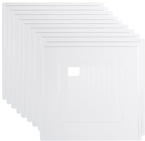 rhinocables, Single Socket Cover, Light Switch Cover for Wall Light - Plastic Plate, Light Switch Frame or Single Plug Socket Cover, Clear Back Panel - Great Home Improvement Accessories (10 Clear)