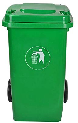 Suuim Poubelle extérieure Poubelle Industrielle avec Couvercle Poubelle de Grande capacité Poubelle de Cuisine (Taille: 240L) (Vert 240L)