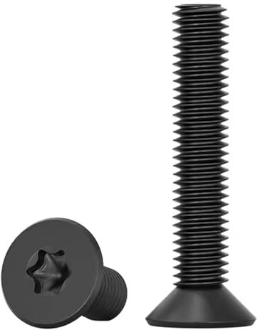 Drenky 20 Pièces M5 X 35mm Vis à Tête Fraisée Noir Vis Torx En Acier Inoxydable 304 Filetage Complet à Métaux Pour L'équipement De Machine Et Les Meubles à La Maison