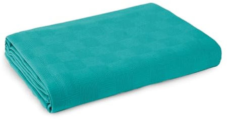 Morbidissimi Copriletto leggero Happy in Piquet di Puro cotone, Tinta unita, Ideale per primavera e estate, Copri letto Pratico confortevole e traspirante Matrimoniale 260x260 cm OTTANIO