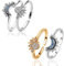 KOQAIIZ Ringe für Damen, Sonne Mond Ring Verstellbar, Sun And Moon Ring Schmuck Dupes Ringe für Paare, Geschenk für Frauen