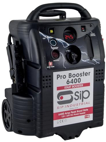SIP Pro 6400 Start Booster, Battery Booster Jump Starter Power Pack 12V/24V 6400A/3200A
