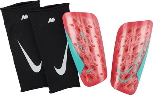 Nike Mercurial Lite Superlock Fußball-Schienbeinschoner, Ember Glow/Aurora Green/Aurora Green, DN3609-850, S