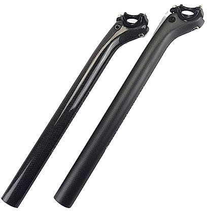 HESHUWEN SattelstüTze 1 Stück Carbon MTB Sattelstütze Offset 25mm Mountainbike Sitzrohr 25,4/27,2/31,6 Ultra-licht Glanz/Matt Straße Fahrrad Sattelstütze Fahrrad SattelstüTze(3K Matte 27.2x350)