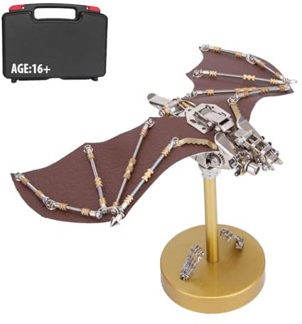 WYFTOY 3D Metallpuzzle für Erwachsene, Steampunk Mechanische Fledermaus-Montage Modellbausatz, 300+pcs DIY Metall Jigsaws Puzzle, Brain Teaser Puzzle, Kreative Handwerk Ornament für Heimdekoration