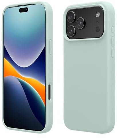 kwmobile Handyhülle für iPhone 17 Pro Hülle, für iPhone 17 Pro Case - Hülle Silikon - kabelloses Laden - Cool Mint