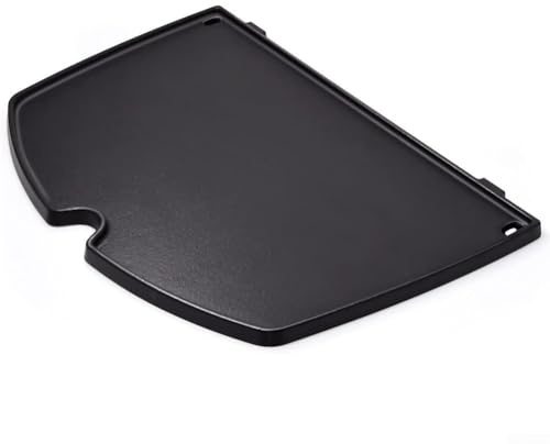 BildeeMait Piastra di cottura in ghisa per Weber Q2200 Q2000 Q2400 Griglie piastra con design a bordo rialzato per accessori da cucina barbecue all'aperto