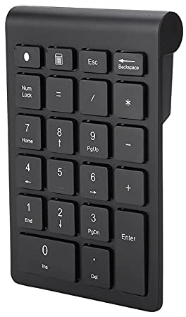 Brrnoo Numpad, Numéro pour Ordinateur Portable avec 22 Touches Numéro Noir Clavier pour OS X PC