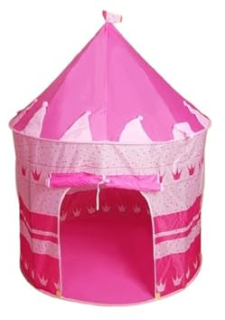 Spielzelte Tragbare Kinder Zelt Spielzeug Klapp Zelte Burg Zimmer Dekor(Pink)