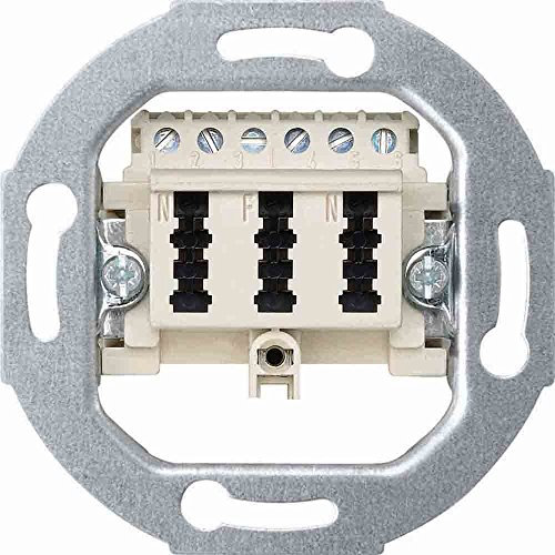 Merten 1326978 465236 Fernmelde-Anschlussdose TAE 3fach, 3x6 NFN, weiß