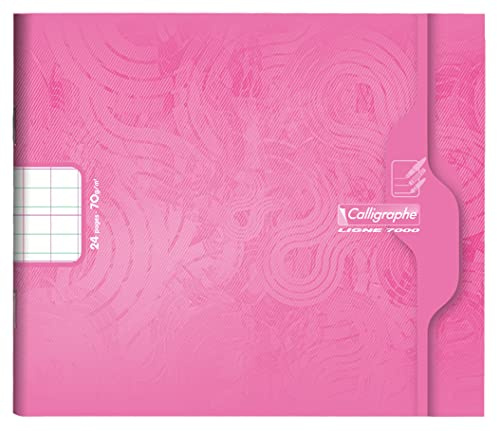 Clairefontaine 7703C - Heft Calligraphe 17x14,7 cm, 12 Blatt, liniert 3 mm, 70g, Rosa, 1 Stück