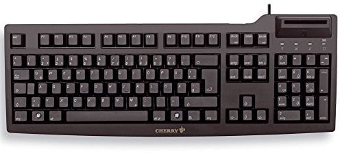 Cherry G83-6644LUAES-2 - Teclado con Lector de Tarjetas y USB, Negro