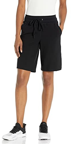 Danskin Women's Essentials Bermuda Short, Black, Medium