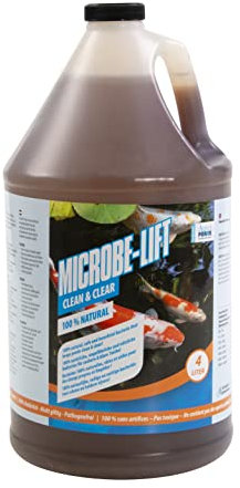 Aquaforte microbe-Lift Clean And Clear 4 L, Bassin Clair et Propre Grâce à La Lumière Du Soleil, Contre La Pollution Organique Dans Votre Bassin, 100% Naturel et Sûr pour les Poissons et les Plantes