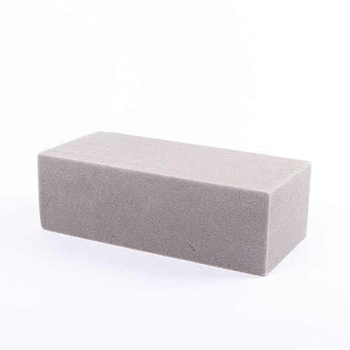 artplants.de Steckmasse - Steckschaum trocken für Blumen, grau, 23x11x8cm - Trockensteckmasse