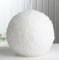 CandleCorner Weihnachtskerzen XL-Kugelkerze Schneeball, ca. 15 cm Ø, weiß mit Glitter