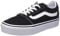 Womens Vans Size 7, Platform Ward Sneaker, Black & White Suede Canvas Stack Lace Up Shoes, Low Top Ladies' Trainers, Lightweight Sports Shoes by Vans Active Wear Range (7 UK)