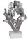formano Deko Figur Büste Paar Silber auf weißem Sockel Elegante Skulptur und Wohnzimmer Dekoration (31 cm)
