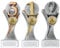 Pokal Set je 1x Zahl 1, 2, und 3 mit Gravur und Emblem Ihrer Wahl Serie METZ 3er Set je 1 x Gold Silber Bronze
