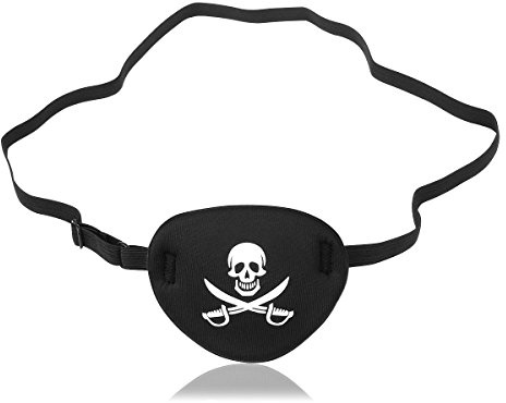 Toyvian Halloween Erwachsene Piraten Augenklappe Schädel Crossbone Augenmaske