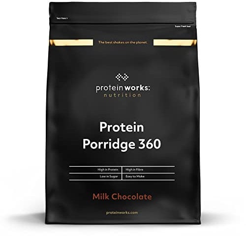Protein Works - High Protein Porridge 360 | Low Sugar Breakfast | Added Vitamins | Low GI, Wholegrain Oats | High Fibre | Milk Chocolate | 500g