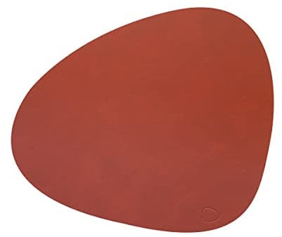 Lind DNA Tischset Curve L Recyceltes Leder Nupo Sienna, Maße: 37cm x 44cm, 989994