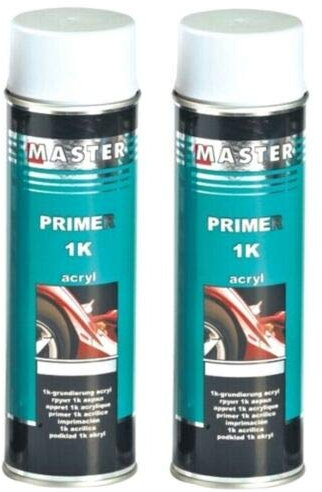Troton 1K ACRYL FÜLLER GRUNDIERUNG Spray WEIß 2 x 500ml HAFTGRUND Auto Primer