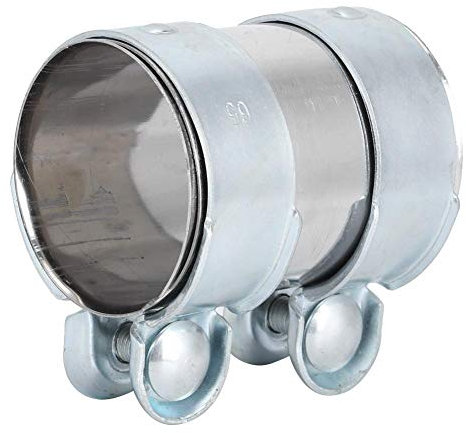 Yctze pour collier de serrage métallique échappement Collier de serrage de tuyau d'échappement, coupleur de connecteur de manchon de bride de tuyau d'échappement 65x90mm 13278371 aluminium de remplac