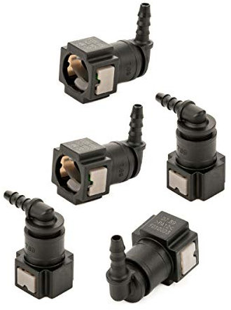 LST 5x Schnellverschluss Kraftstoffleitung Schlauchkupplung L-Stück 7,89 * 5 mm