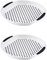 Homeshopa Set of 2 Anti-Slip Round Serving Trays, Non-Slip Top Bottom Plastic Dinner Drinks Tray with High Grip Rubber Surface, Easy Grip Handles, Food & Tea Serving Platters 40x4 CM(Black & Black)