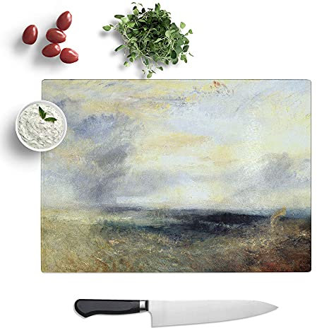 Margate from The Sea by Joseph Mallord William Turner - Textured Chopping Board - Worktop Saver - Cutting Board - Heat Resistant, Shatterproof and Hygenic - 39 x 28.5 cm