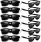 Dwenarry Party Sonnenbrille Schwarz Lustige Sonnenbrillen Set Party Brille Retro Sonnenbrille Für Damen Herren 12 Stücke
