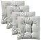 Traumnacht Stuhlkissen Cozy 4er Set, Bequeme Sitzkissen für Gartenstuhl, Küche oder Esszimmer, Indoor u. Outdoor, 40 x 40 x 6 cm, Weiss