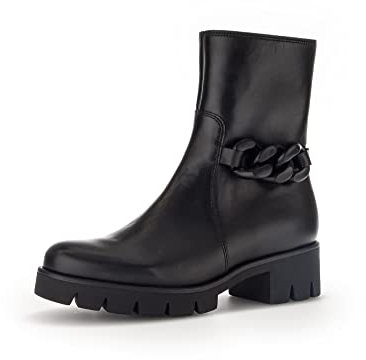 Gabor Damen Biker Boots, Frauen Stiefeletten,Wechselfußbett,Best Fitting,Booties,halbstiefel,Kurzstiefel,schwarz (Uni),40 EU / 6.5 UK