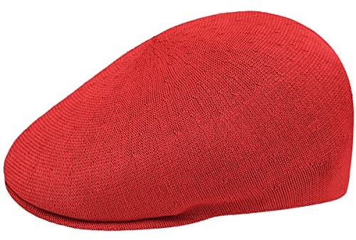 Kangol Seamless Tropic 507 Flatcap Schirmmütze Schiebermütze Damen/Herren - mit Schirm Frühling-Sommer Sommer - M (56-57 cm) rot