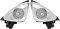 Aramox Car Audio Hochtöner, 64 Farben 4D Rotierender Hochtöner mit LED Umgebungsbeleuchtung Ersatz für -Benz E-Klasse W213 2017-2021