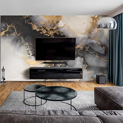dedeco Nano-Protect Panneau mural de salon / mur de télévision / mur de salon - Papier peint de rechange - Motif marbre V13 - 250 x 100 cm - Nano-Protect : mat, imperméable, robuste, revêtement mural