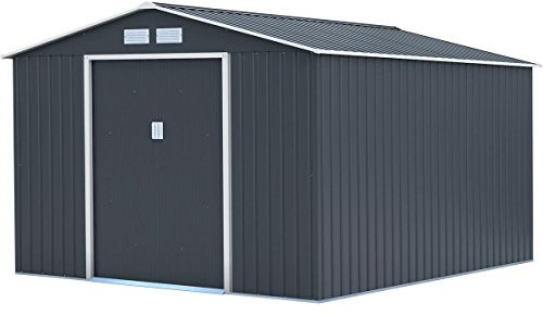 Abri de Jardin métal Vegas- 15 m² - Gris