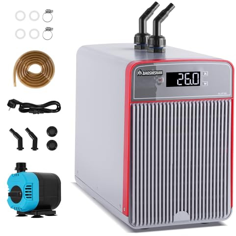 BAOSHISHAN Aquarium Chiller 160L Wasserkühler Fischtank Chiller Spezielle Leise Design Aquarium Wasserkühler für Hydroponik Wasser Unkraut Quallen Kristall Garnelen