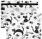 Kcldeci Pencil Pouch for 3 Ring Binder, Black Cats and Fish 2 Pack Binder Pencil Pouch with Clear Window Pencil Bags with Zipper Pencil Case for Binder