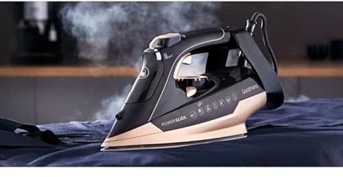 RA-HOMESTORE High Power 3100W Steam Iron Ceramic non-stick soleplate Anti-drip & anti-calc function. Self-cleaning function to reduce limescale providing faster ironing32 x 17 x 14cm