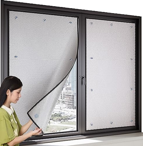NEPHRA Sonnenschutzfolie Fenster Innen oder Außen, 6MM Doppelseitige Aluminiumfolie, Fensterfolie Sonnenschutz Hitzeschutz, Reflektierende Dachfenster Folie (Größe : 70x120cm)