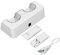 Duale Ladestation für den Akku der Wii-Fernbedienung, Tragbar und Langlebig mit Einfachem Aufladen, 2800-mAh-Lithium-Akku, Geeignet für Wii-Controller (White)