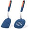 To encounter 2 Pieces Silicone Spatula Set, BPA Free Turner Spatulas, Heat Resistant Silicone Cooking Flipper for Eggs, Fish, Pancakes, Navy Blue