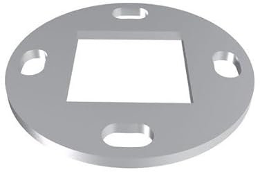 Sellon24® Piastra di base in acciaio inox, 40 x 40 mm, rettangolare, piastra da 85 mm, rettificata, flangia a a pavimento, rotonda, quadrata, saldatura, ringhiera, ancoraggio, balcone, fissaggio a