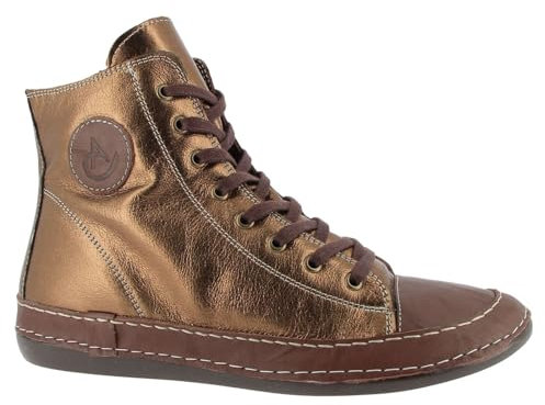 Andrea Conti Baskets Montantes pour Femme, Marron doré Vieilli, 39 EU
