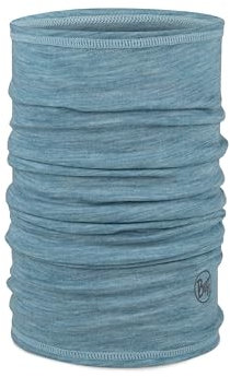 Buff Braga de cuello, Merino Lightweight, Joven Hombre Mujer, Azul, Talla unica, Bufanda Multifuncional 100% Lana Merino, Senderismo, Aire Libre, Sostenible, Ligera, Fina