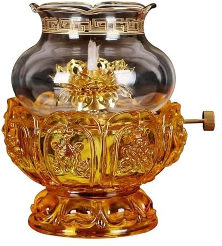 Öllampen, im alten Stil, traditionelle Handwerks-Öllampe, for den Innenbereich, Notfall-Kerosinlampe, warmes Zuhause vor Buddha, Ghee-Lampe, kostenlose Retro-Hurrikan-Lampe for Schlafzimmer, Arbeitszi